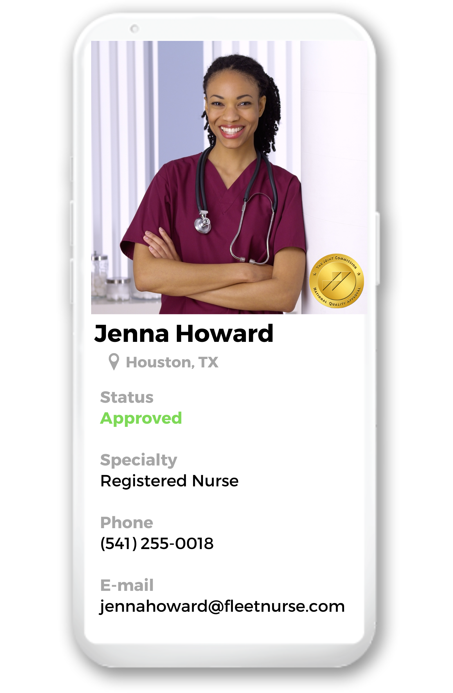 Copy of Nurse Profile on Phone Copy of Nurse Profile on Phone